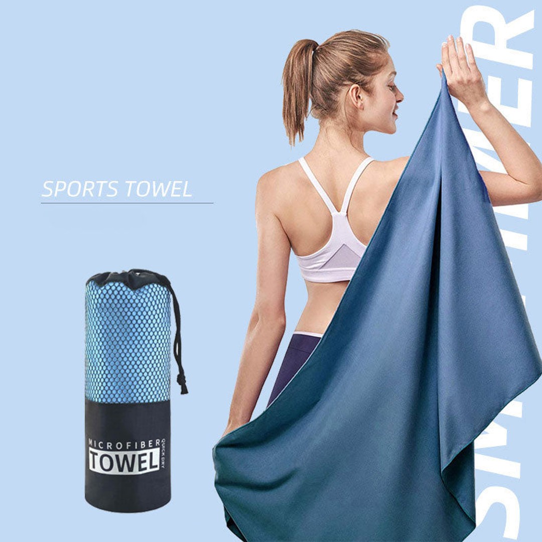 Zakka Microfiber Towel Perfect Travel & Sports &Beach Towel Nav Blue