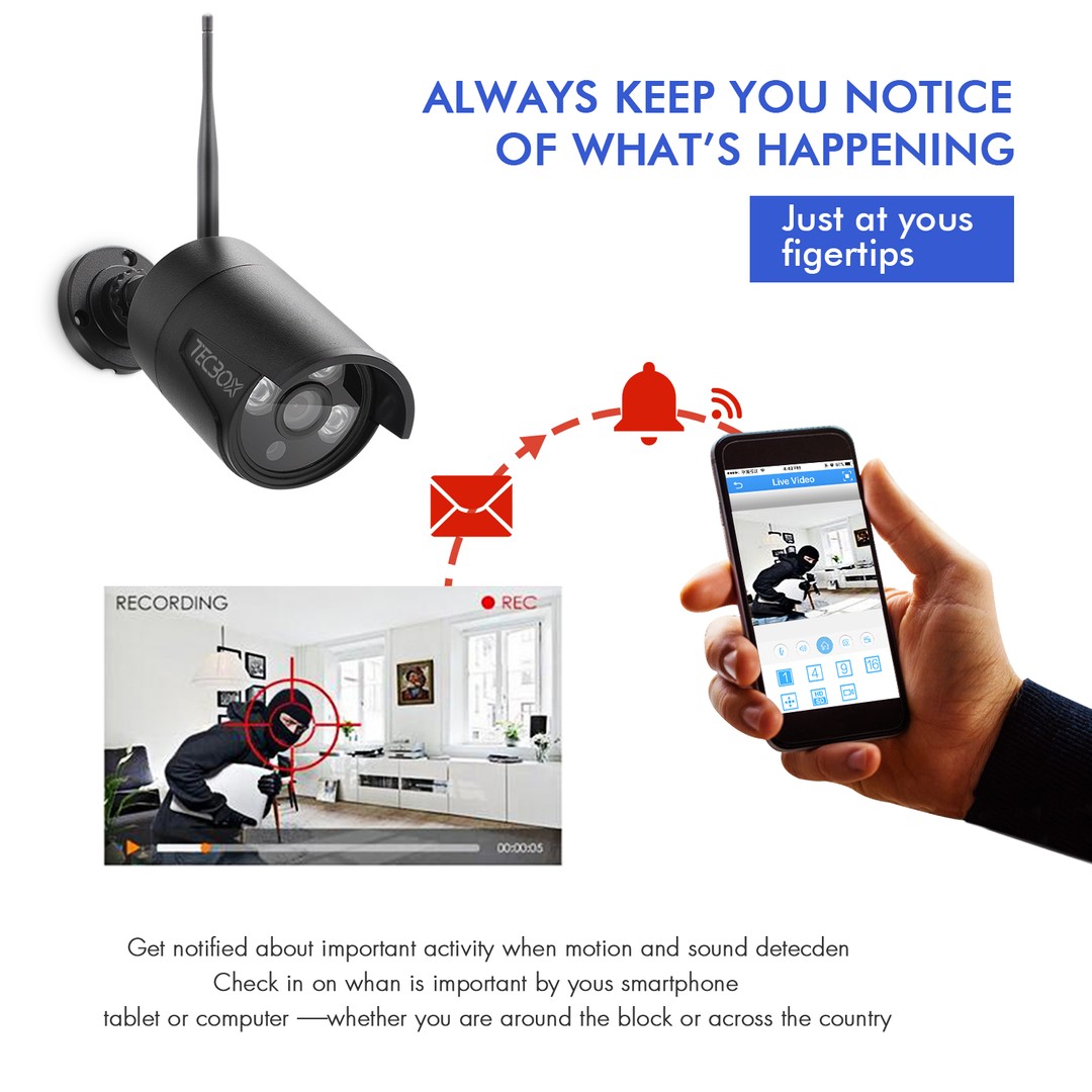 Wireless Security Camera System, , hi-res