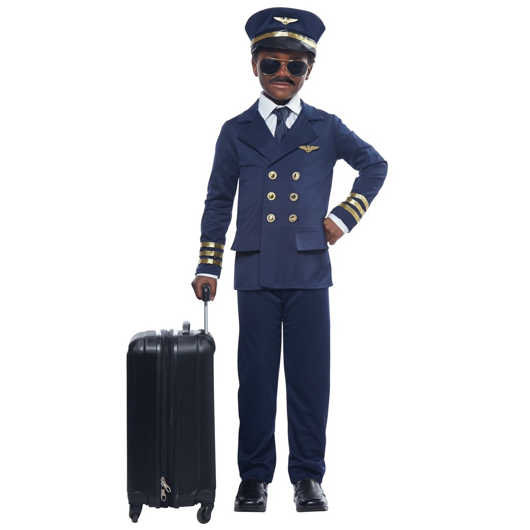 Costume King® Airplane Pilot Captain Flight Aviator Uniform Book Week Girls Boys Costume