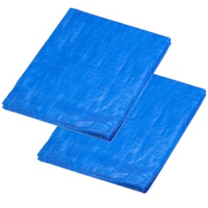 2x Polyethylene Waterproof 7.2x5.4m Tarpaulin Plastic Cover Canopy Sheet Tarp BL