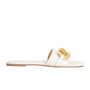 Distinct By Wildfire Women's Summer Slide With Gold Chain Finish