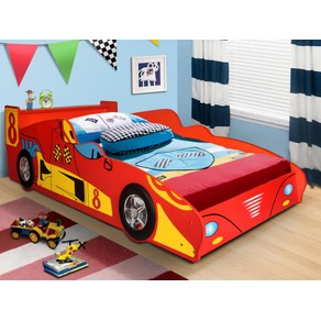 TSB Living T Supreme F1 Racing Car Bed Red with Bon15 Single