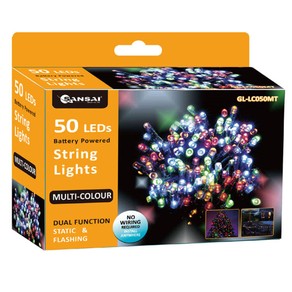 Sansai 50 LED Battery Lumini Decorative/Christmas String Lights Multi-Colour