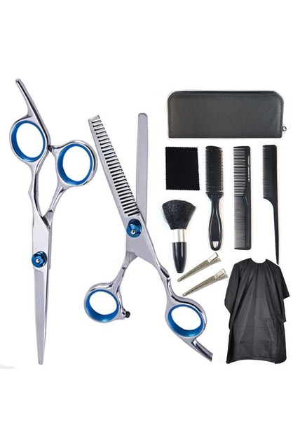 Salon Equipment Hair Cutting Scissors Set Professional 10 Pcs Hairdressing  Kit Shears Set Thinning Shears Razor Comb Clips Cape For Home Barber | HOD  Health and Home Online | TheMarket New Zealand