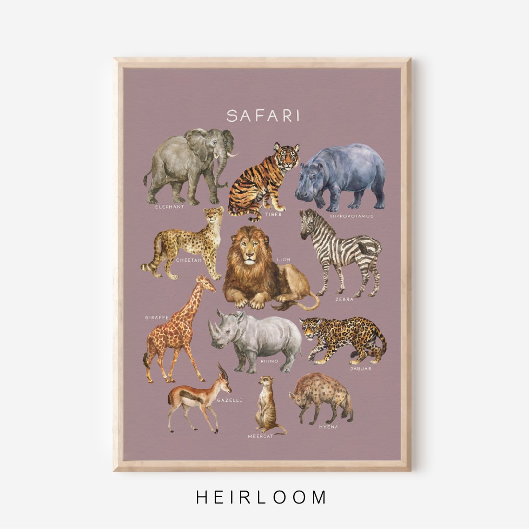 Lapin + Wolf | Safari Animals | Art Print | UNFRAMED
