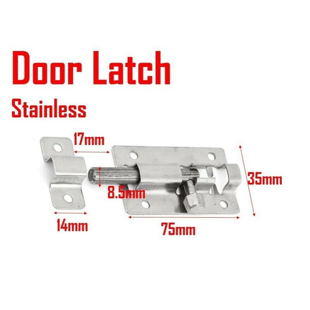 HES Door Latch Barrel Bolt Latch Hasp Stapler Gate Lock Safety Stainless Steel
