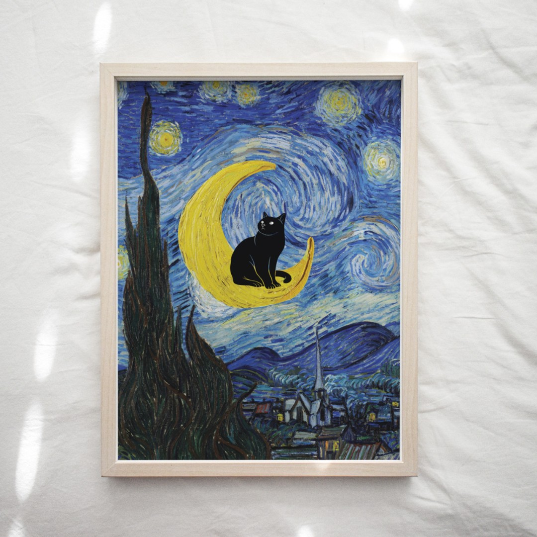 Lapin + Wolf | Curious Cat No4 | Art Print | UNFRAMED