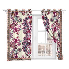 Pair of Printed Full Blackout Curtains Style 6 Medium