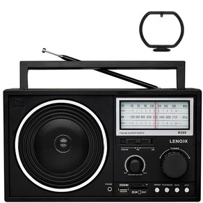 Lenoxx Portable AM/FM Speaker Radio/USB/Micro SD/MMC/Card Port MP3 WMA Player BK