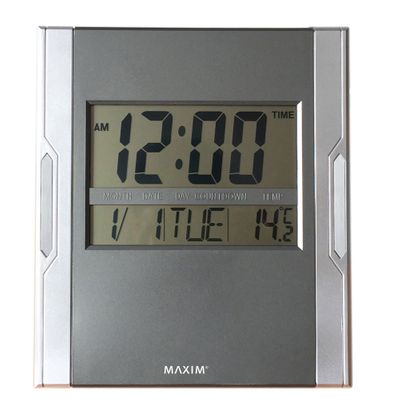 Maxim Digital Wall Clock Lcd Calendar Temperature Alarm Snooze Home Office Decor Maxim Online Themarket New Zealand