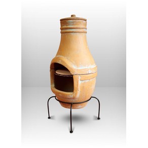 TSB Living Clay Pizza Oven With Stand + Grill