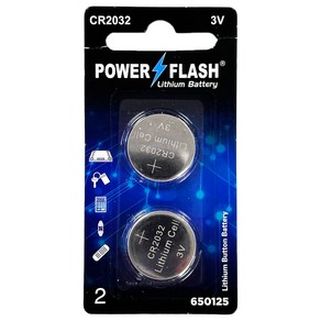 POWER FLASH CR2032 Batteries - 2 Pack