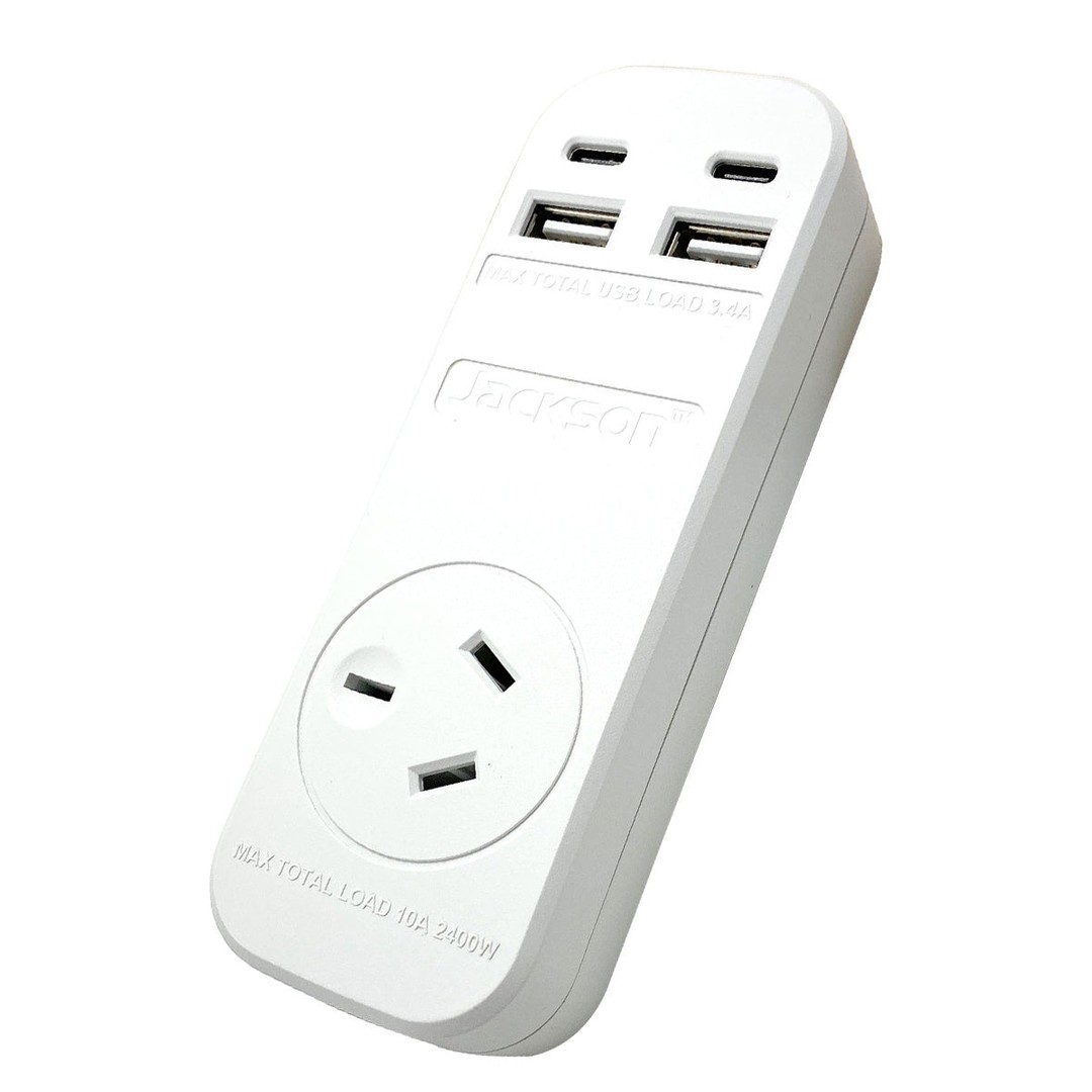 Jackson USB & USB-C Portable Powerboard White