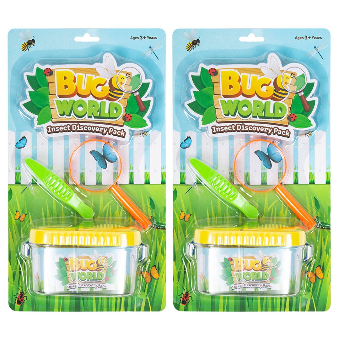 6pc Bugs World Insect Discovery w/ Container/Magnifier/Tweezers Kids Toys Kit