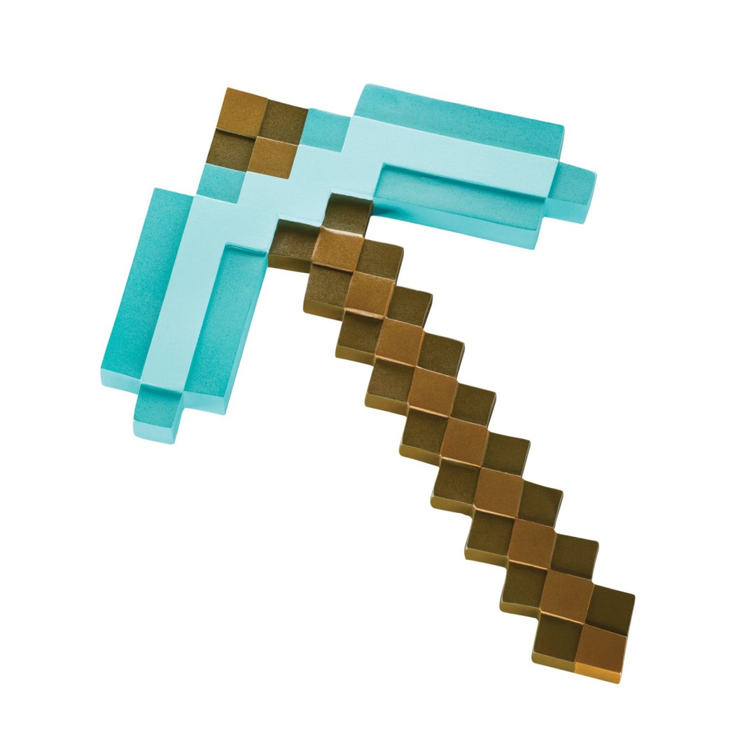 Costume King® Pickaxe Diamond Pixel Minecraft Video Game Boys Girls Costume Weapon