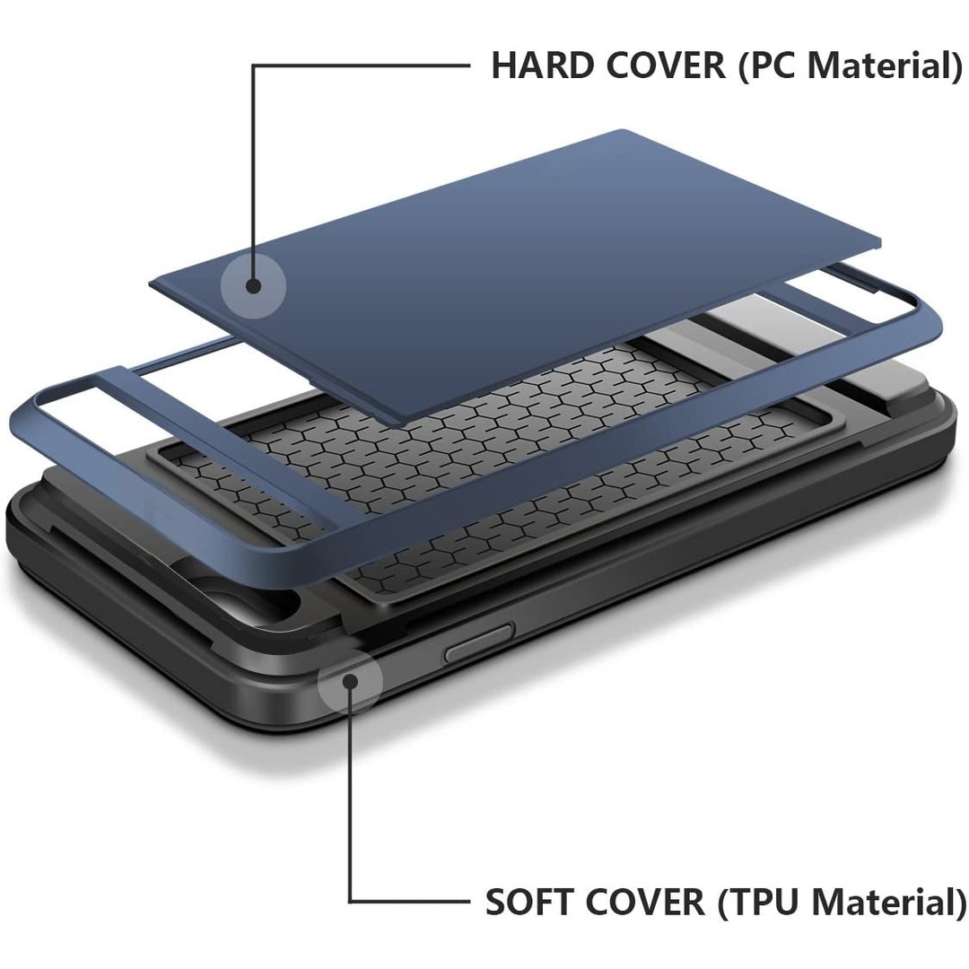 iPhone SE case Card wallet cover, Black, hi-res
