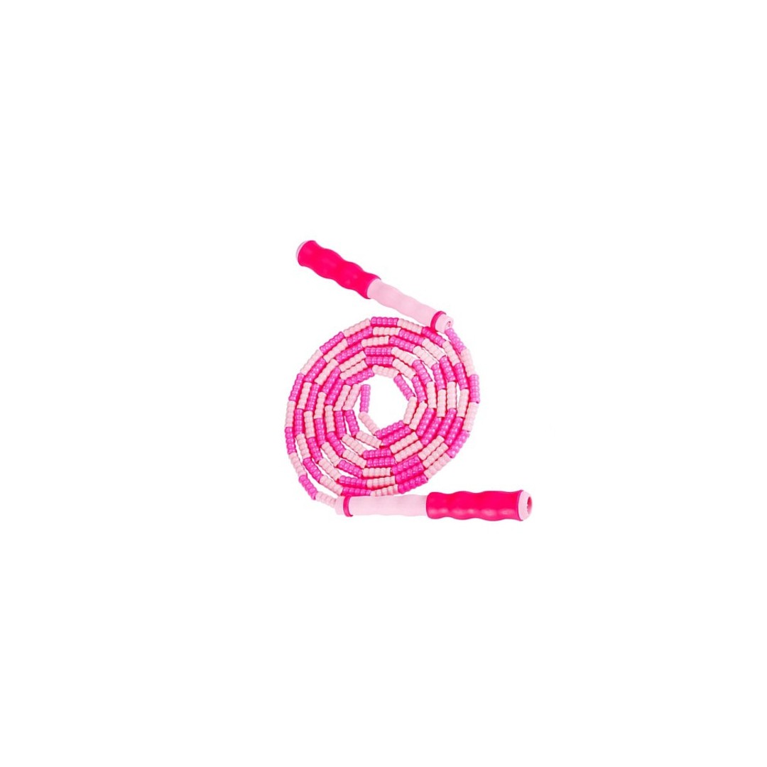 HES Pink Beads Adjustable Jump Rope Skipping Rope Ball Bearing Speed Jumping