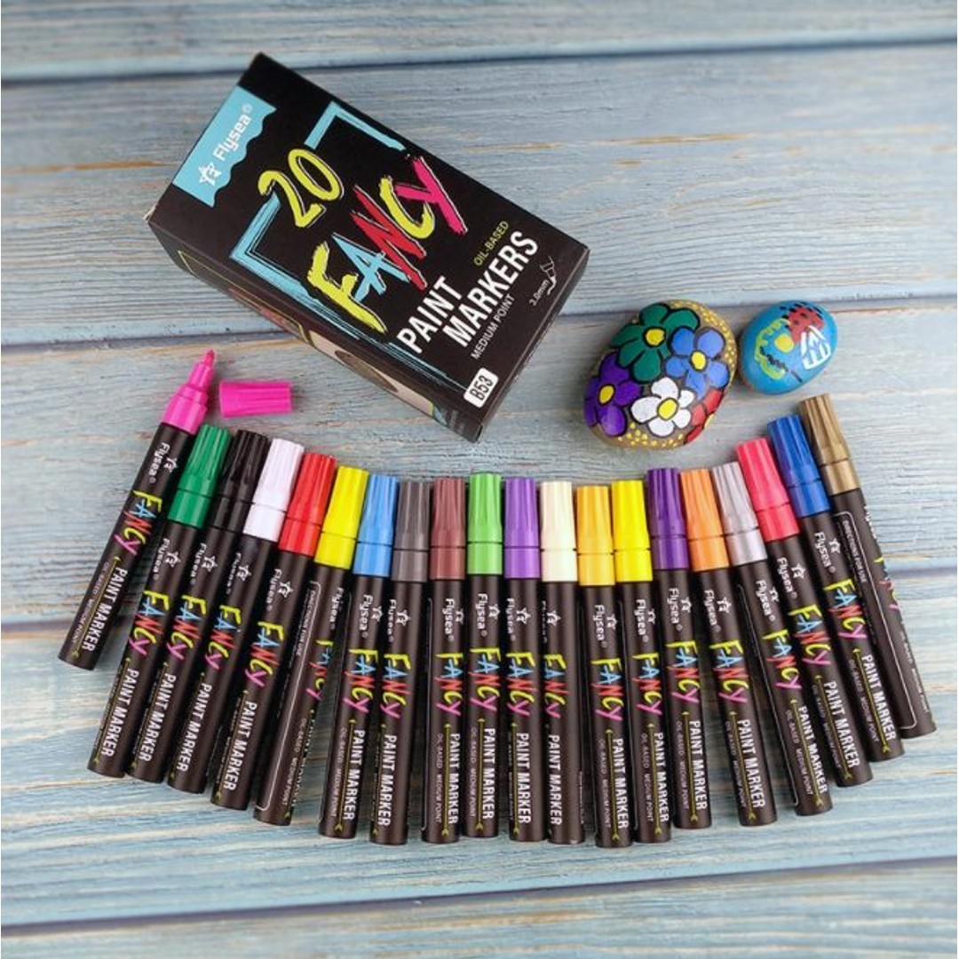 Paint Pens ,20 Pack Paint Markers Oil-Based Painting Marker