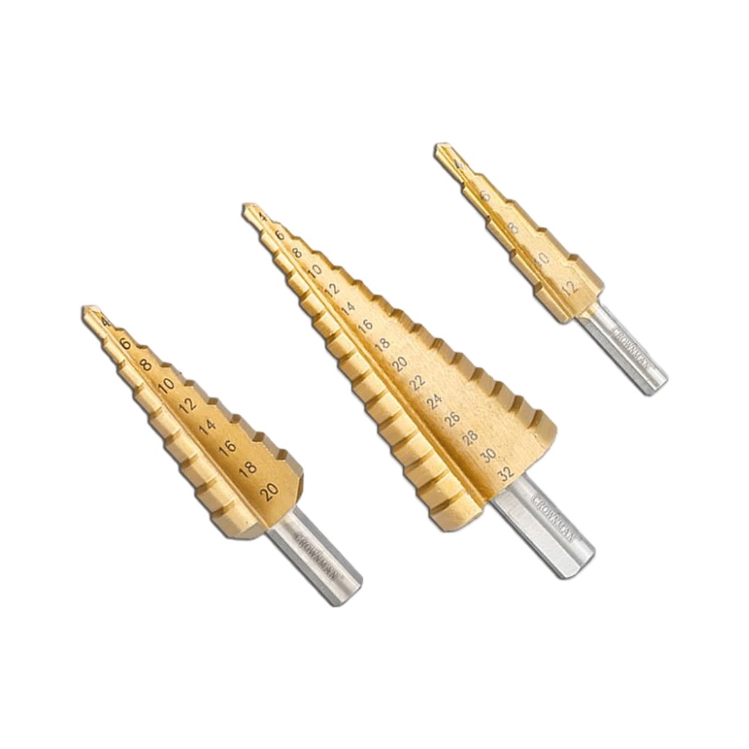 Crownman HSS Step Drill - Pack of 3