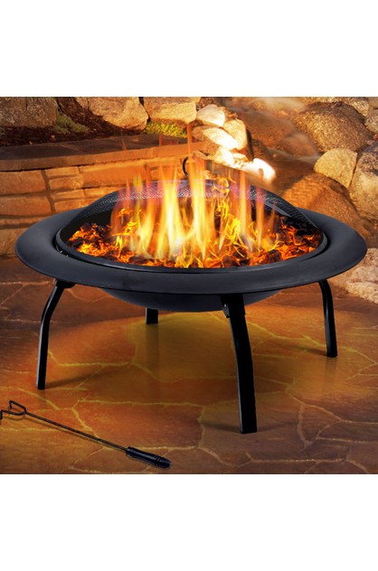 30 Portable Fire Pit Bbq Grill Table, Outdoor Movable Fire Pits
