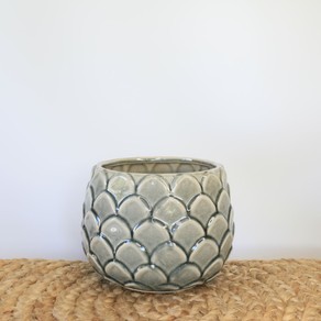 Beautiful Handmade Water Lily Ceramic Pot 16.5cm Urban Roots