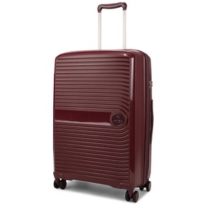 Ginza Aries 69cm Hardside Checked Suitcase Red Wine