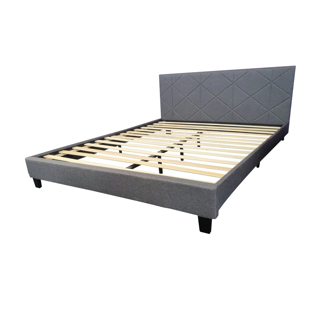 Instock Furniture & Living New Gary Bed Queen Size Fabric Gunmetal
