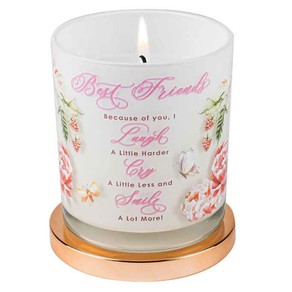 Best Friends Candle Scented Vanilla 45hr Burn Time 9 x 8cm Keepsake Gift Set