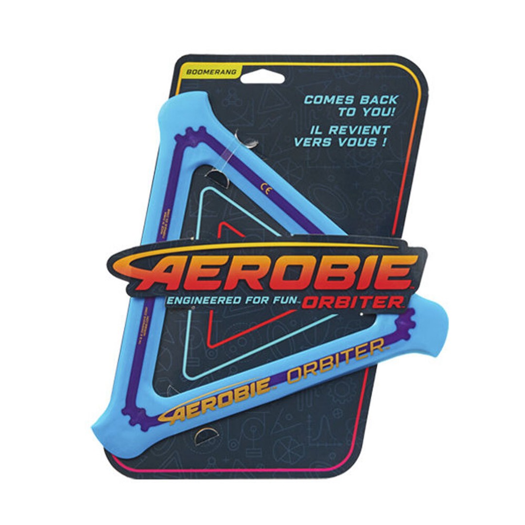 Aerobie Orbiter Boomerang Kids/Children Frisbee Outdoor Beach Fun Play Toy Blue