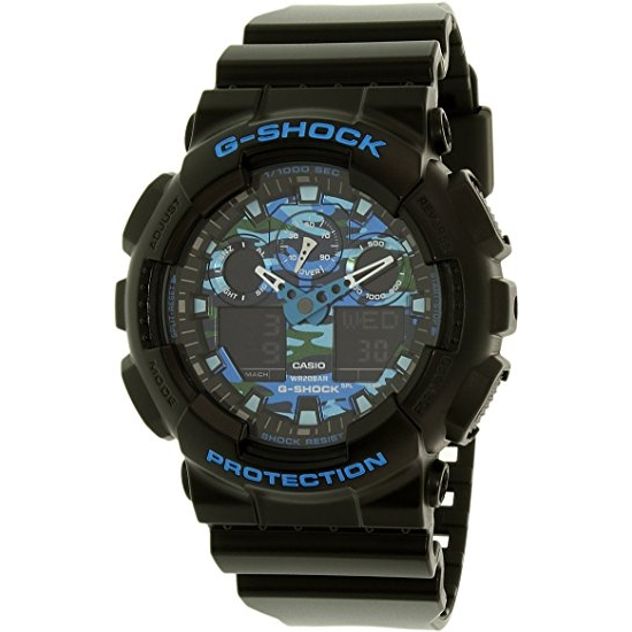Casio G-Shock Analogue/Digital Mens Black XL Series Watch GA-100-1A2 ...
