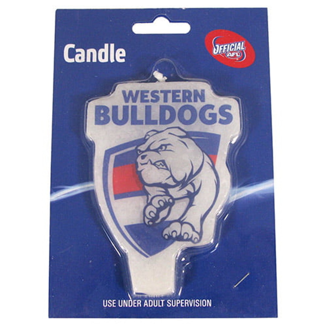 Western Bulldogs AFL Team Logo Birthday Candle