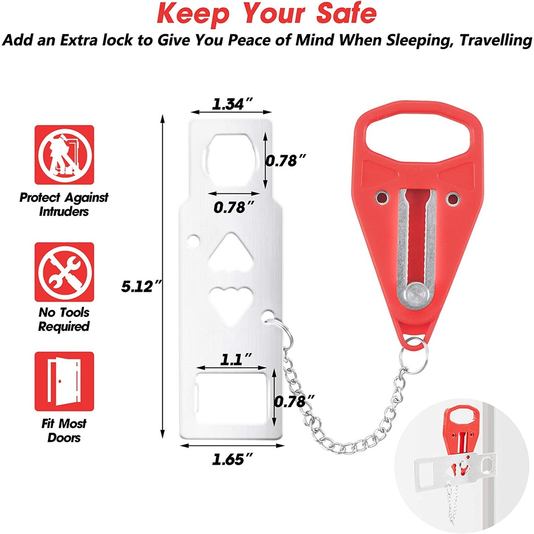 Portable Traveling Hotel Home Safety Door Lock