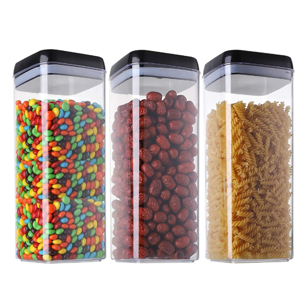 3.1L 3PCs Airtight Food Storage Containers for Kitchen & Pantry Organization