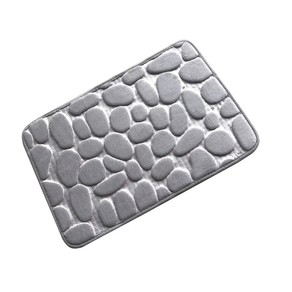 Home Bath Mat Coral Fleece Bathroom Carpet Water Absorption Non-slip Memory Foam Absorbent Washable Rug