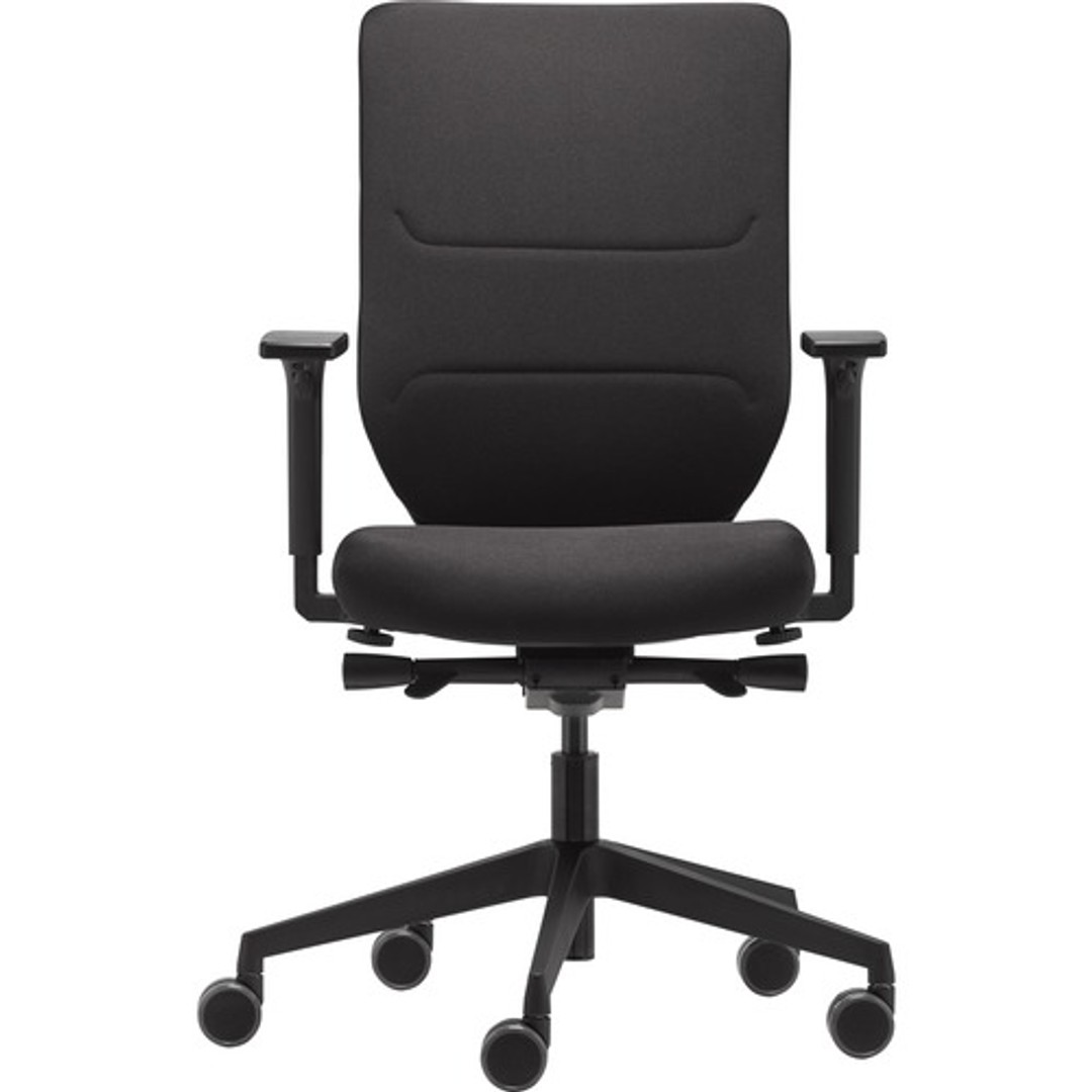 WF ERGONOMIC OFFICE CHAIR WITH 4D ARMRESTS (BIFMA CERTIFIED) UPHOLSTERED - GRAPHITE BLACK 98-563