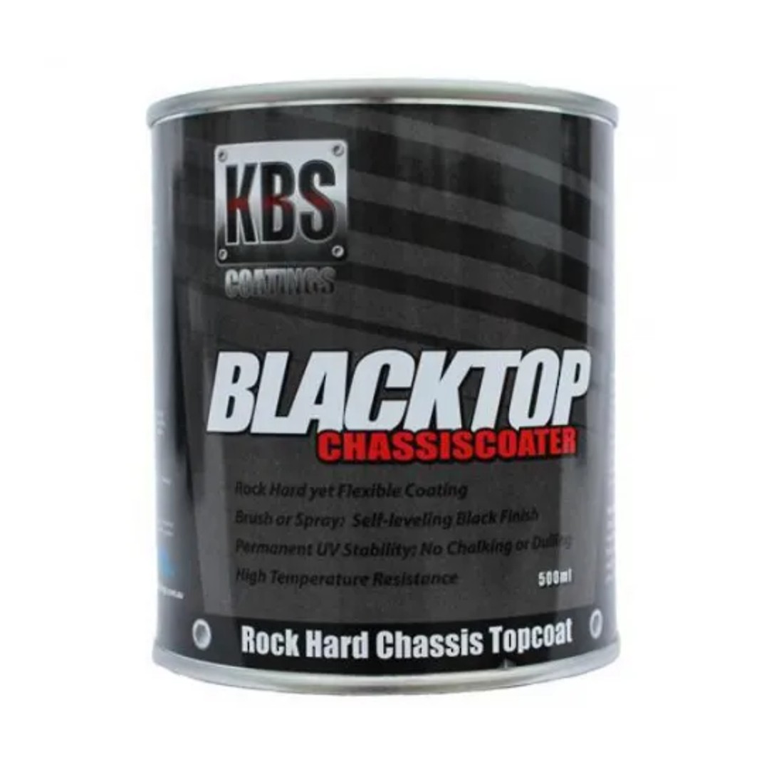 KBS Blacktop Permanent UV Top Coat Chassis Coater Gloss Black 500ML 8301