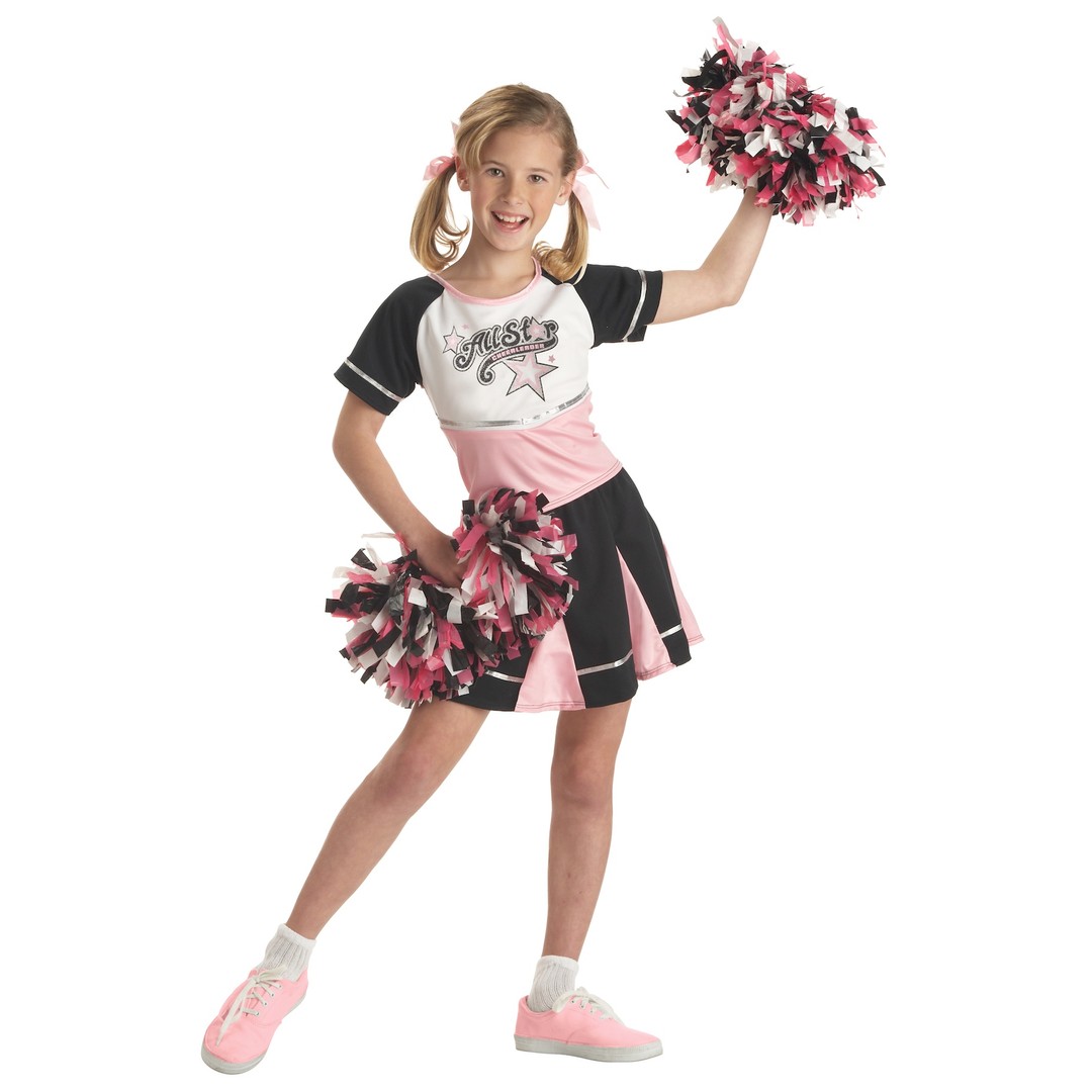Costume King® All Star Cheerleader Sport Uniform Book Week Child Girls Pom Poms & Costume