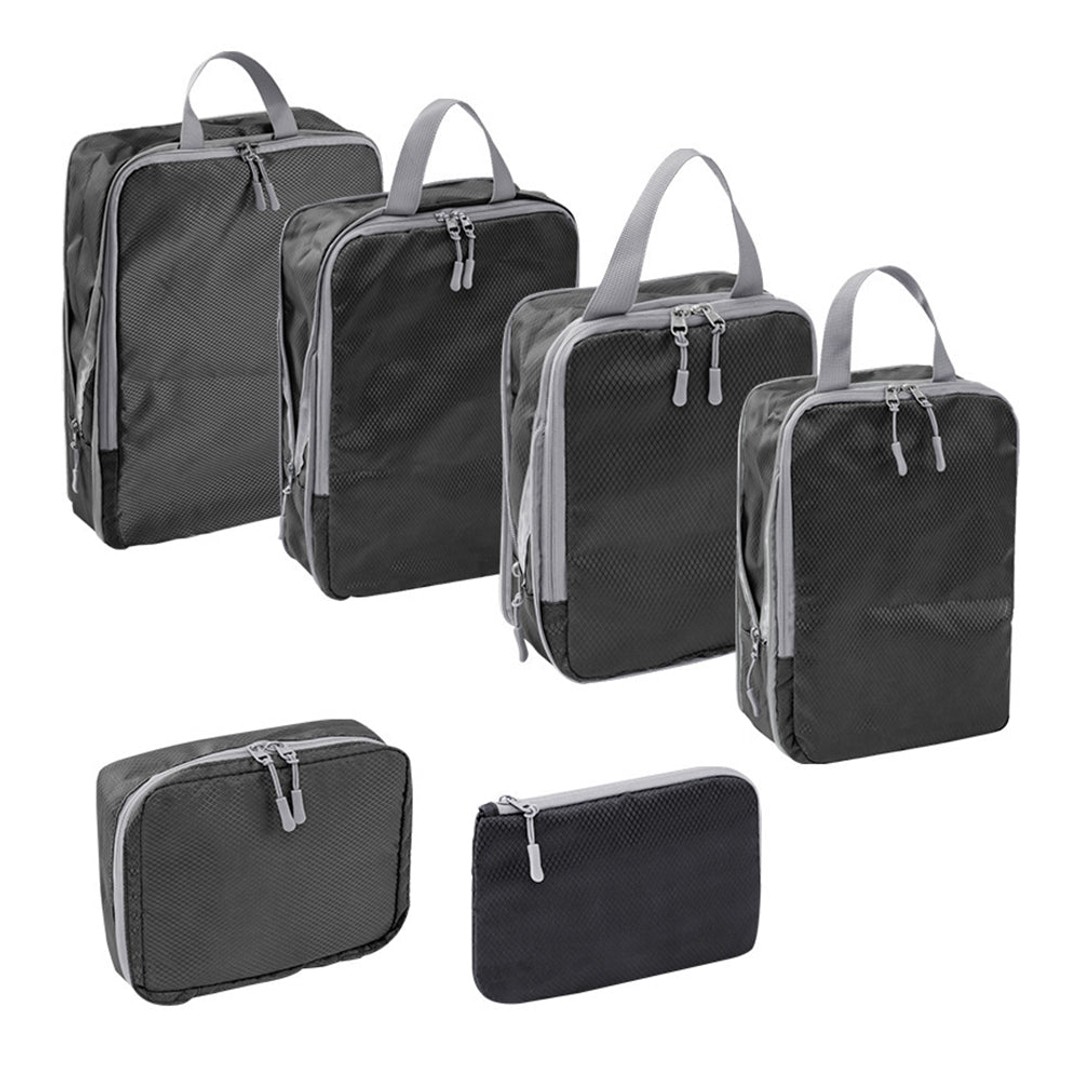 6Pcs Compression Packing Cubes Luggage Storage Bag