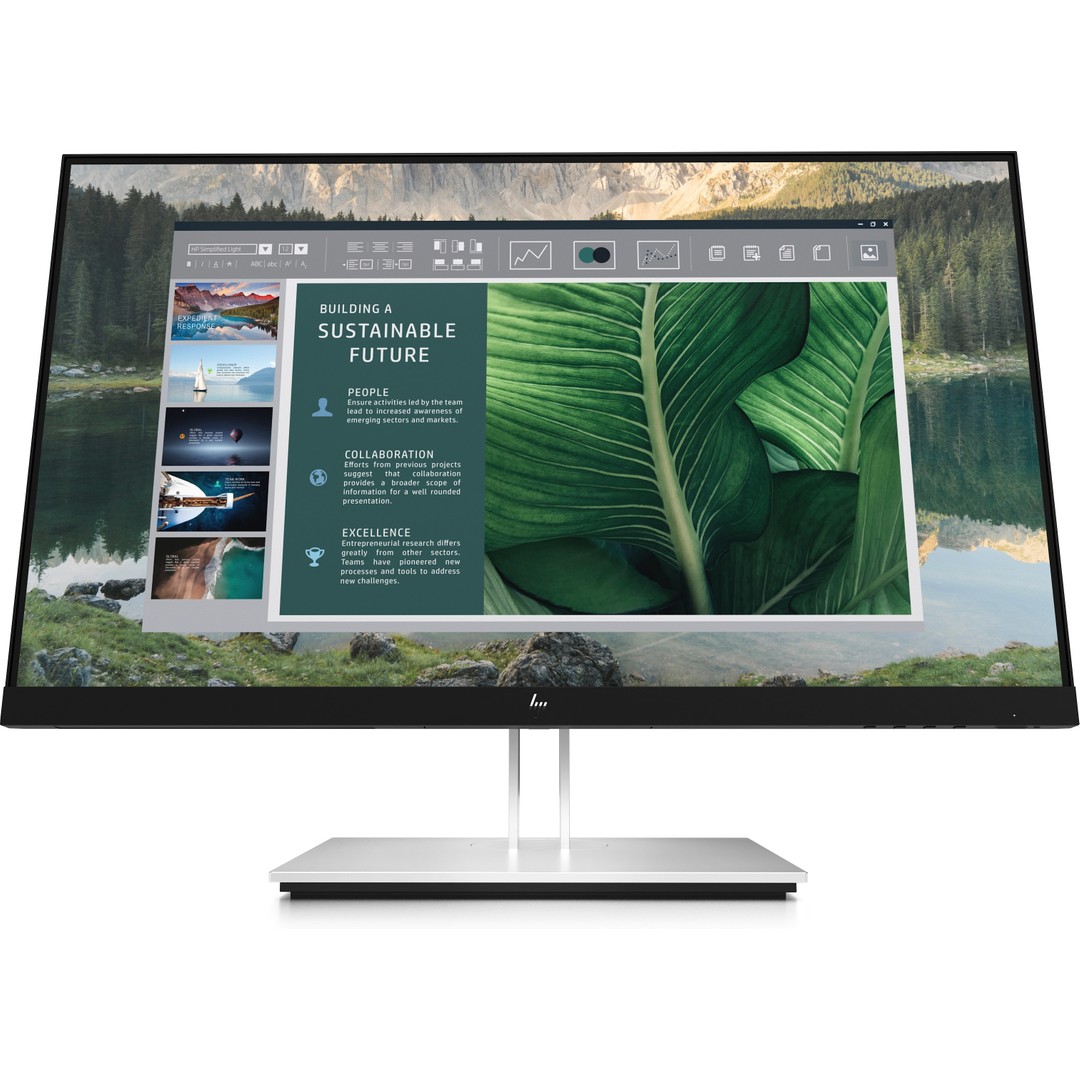 HP E24u G4 60.5 cm (23.8") 1920 x 1080 pixels Full HD LCD Black, Silver
