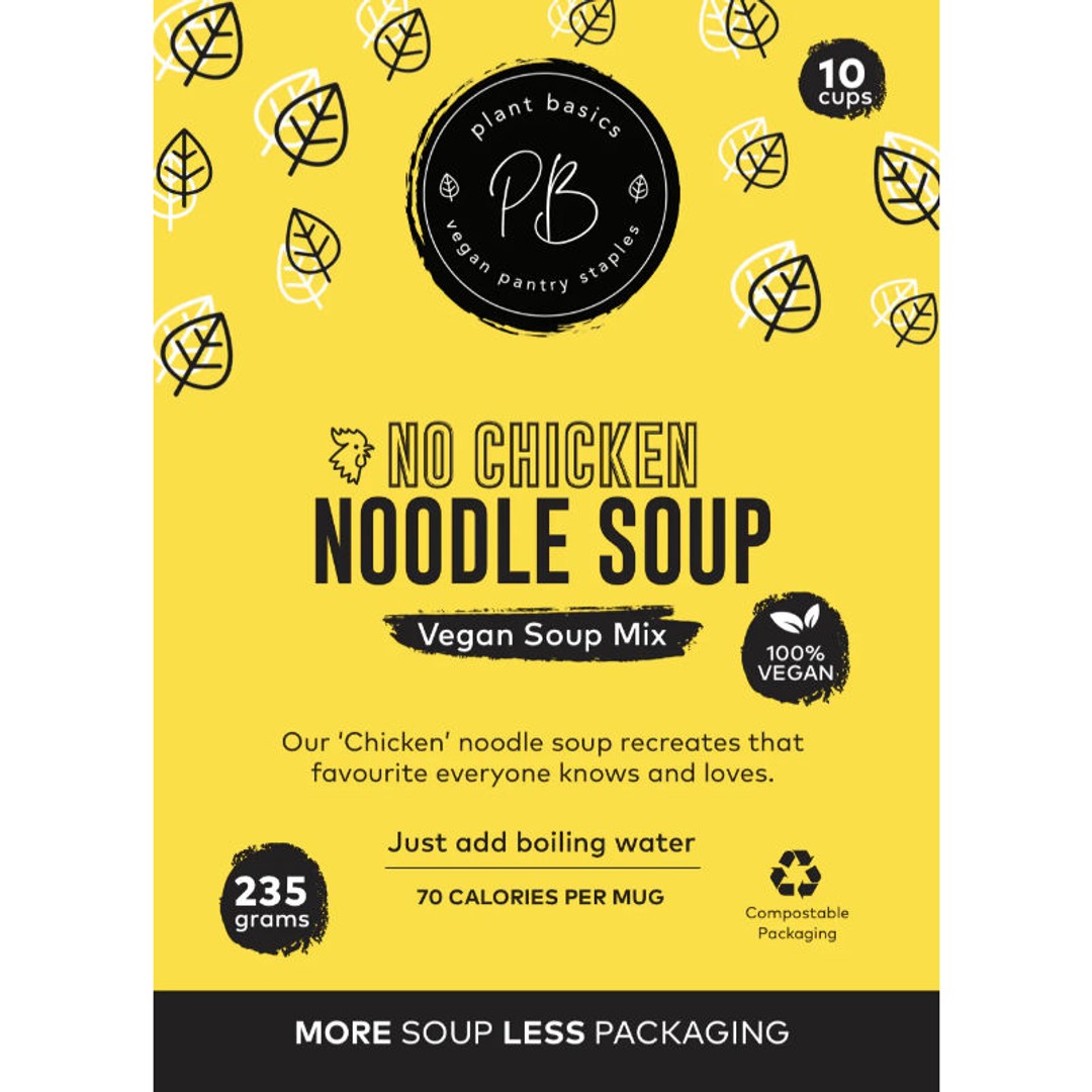 Plant Basics No Chicken Noodle Vegan Soup Mix - 10 Servings