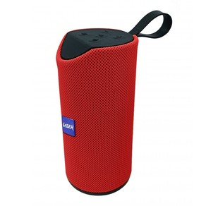Laser Portable Splashproof Wireless/Bluetooth/AUX 3.5mm Barrel Speaker Red/BLK