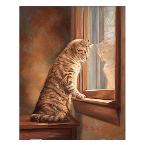 Showcase Puzzles Peering Out the Window - 500 Piece Jigsaw Puzzle
