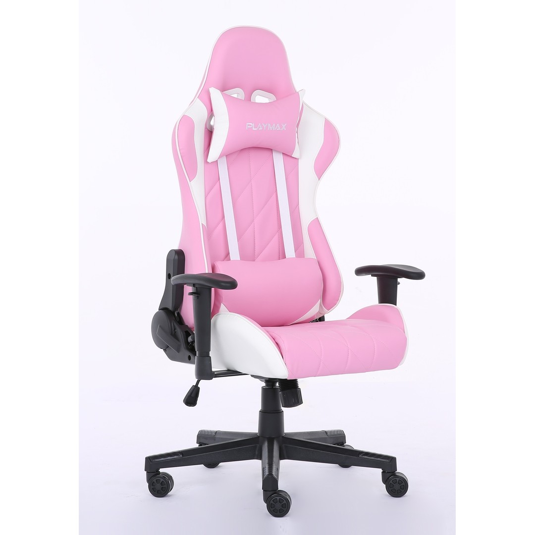 Playmax Elite Gaming Chair - Pink and White
