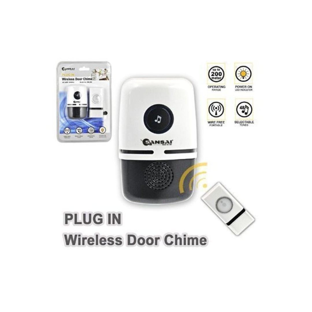Plug In 150m Wireless Door Bell Chime Alert Ring Alarm Doorbell w 48 Music tones