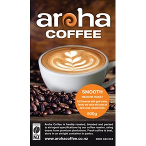 Aroha Coffee Beans Smooth - 500gm