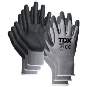 TDX Nitrile Foam Coated Gloves - Size 10 | XL | 3 Pack
