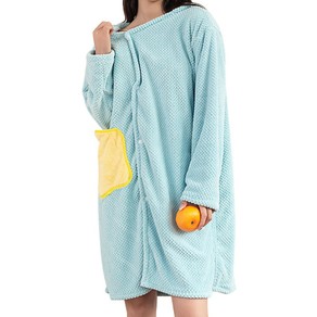 Wearable Bath Towel with Hood Oversized Beach Towel Swim Robe Poncho Blue