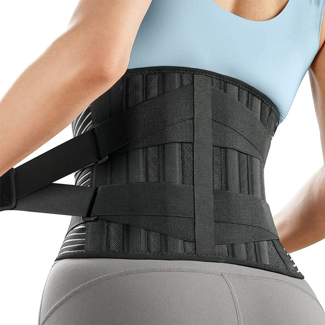 Back Brace Waist Support Belt Lumbar Support Belt for Men Women - L