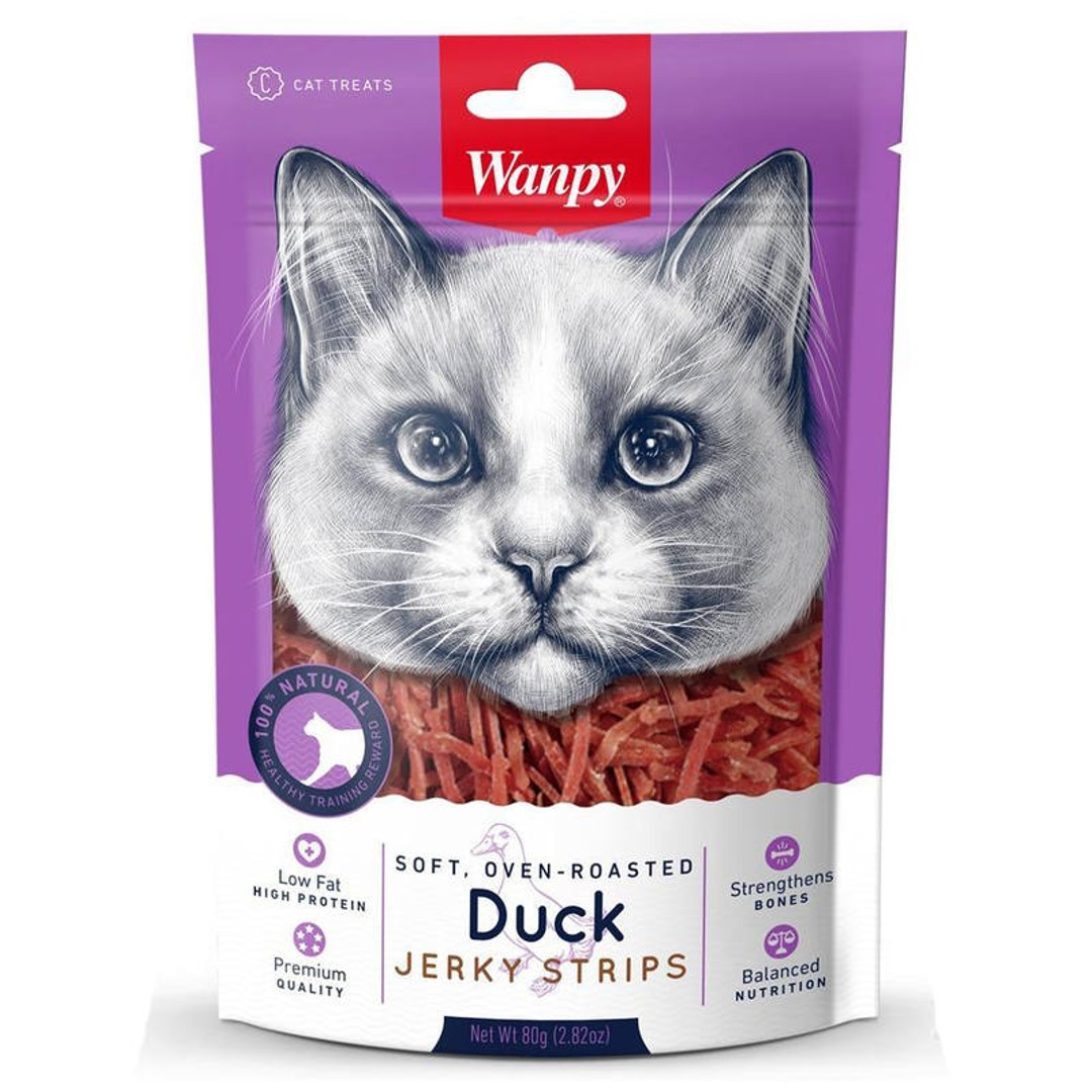 Wanpy Cat Treat Duck Jerky Strips 80g
