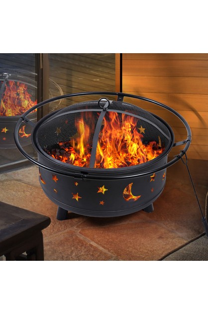 Portable Fire Pit Bbq Grill Table, Fire Pit Grill Table